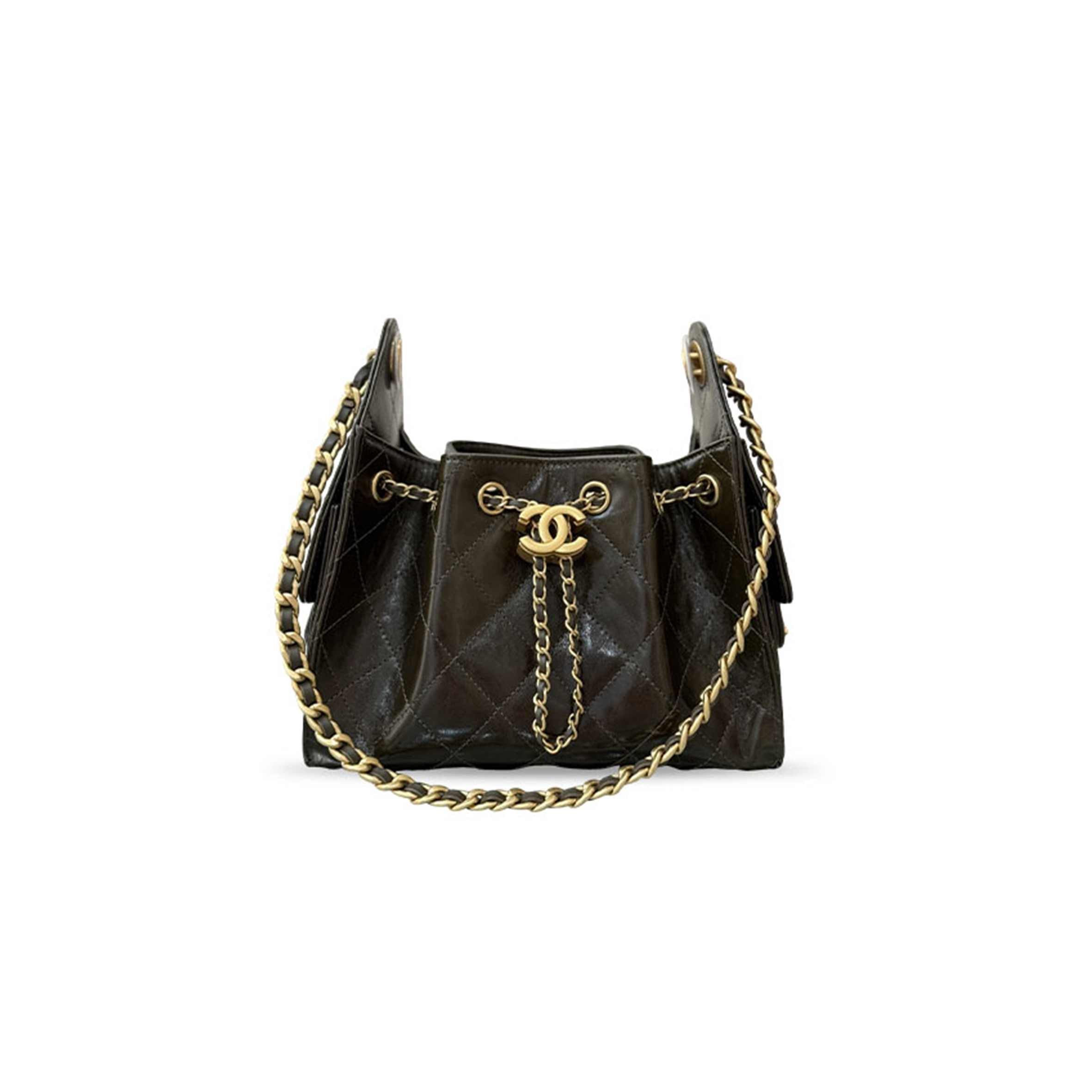 CHANEL 25 MINI HANDBAG WAXED CALFSKIN AS5631 (22*20*12.5cm)